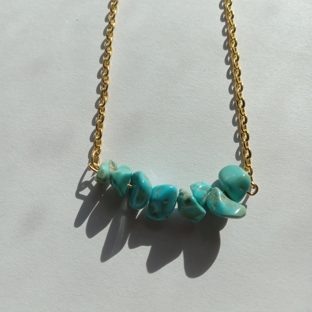 Turquoise necklace 9 inches boho bohemian western hippie bohochic bohowestern